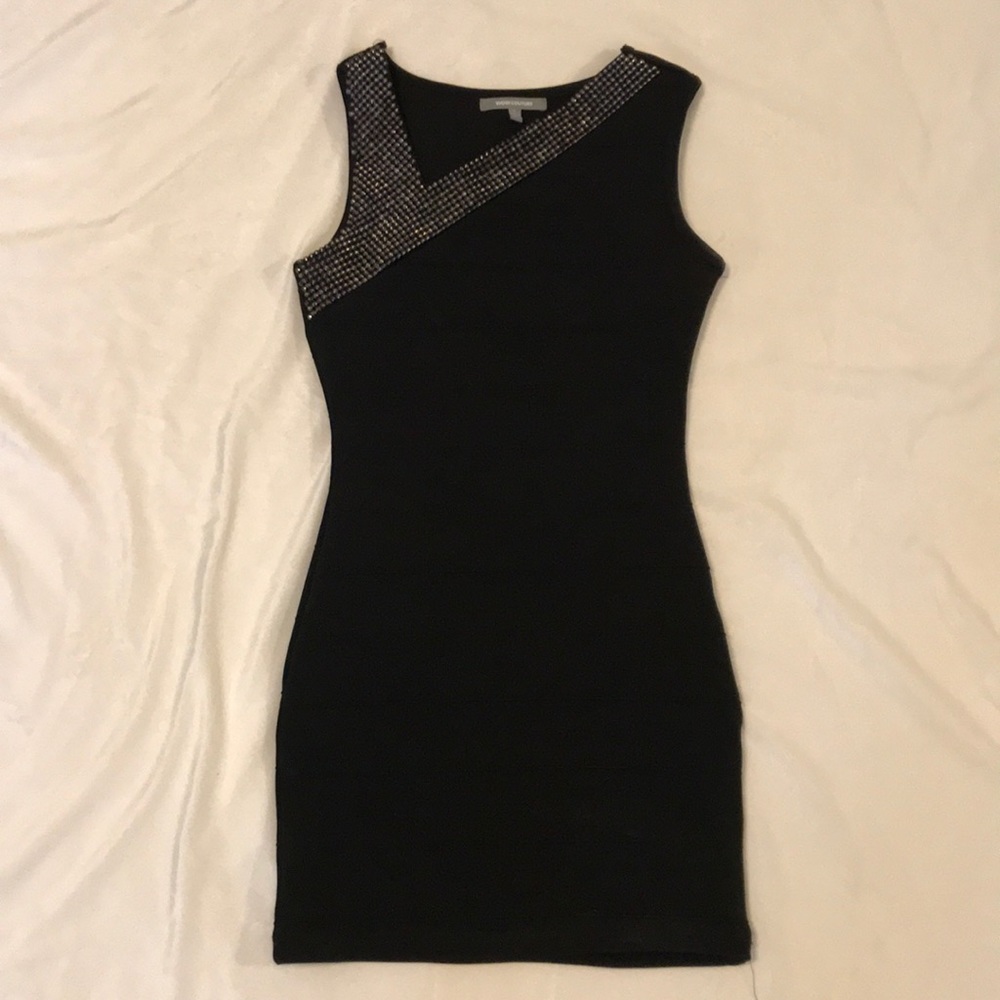 Black Bodycon Dress w Beading